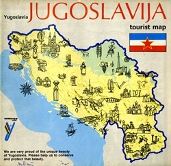 Yugoslavia tourist map